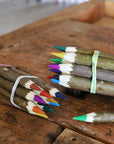 12er set holz buntstifte mit rinde personalisiert