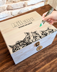 Ausmalbox Katzen - Geschenkbox befüllt