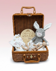 geschenkset rattan koffer waldtiere mädchen personalisiert