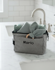 welcome-baby geschenkset junge mint grau personalisierbar