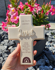 Wandkreuz Holz bedruckt personalisiert