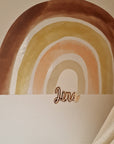 Namensschild 3D aus Spiegelroségold Acryl mit Wunschfarben