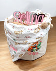 wunderschönes fuchs mädchen geschenkset für babys mit vielen süssen personalisierten Artikeln