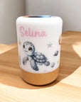 led toch kinder nachtlicht mit süssem schildkröten design und Namen personalisiert