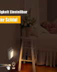 Weisses Baby Steckdosen Nachtlicht mit Dimmfunktion