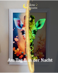 Personalisiertes Giraffe Traumbild im Bilderrahmen mit Name – Glow Dreams leuchtet im Dunkeln für Kinderzimmer