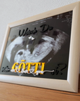 Personalisierter Bilderrahmen mit Ultraschallbild – „Wetsch du mis Gotti / Götti si?“
