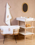 Babydecke - 80x100 cm - Jersey Melange Beige - Mussellin Teddy