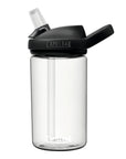 Camelbak Kinder Trinkflasche clear schwarz mit durchsichtigem Strohhalm und schwarzem Griff