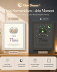 sternzeichen krebs bilderrahmen personalisiert mit name und geburtsdatum glow effekt leuchtet im dunkeln kinderzimmer