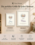 Glow Dreams Sternzeichen Krebs – personalisiertes Traumbild im Bilderrahmen mit leuchtender Sternkarte