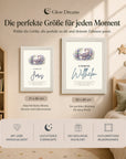 Glow Dreams Sternzeichen Skorpion– personalisiertes Traumbild im Bilderrahmen mit leuchtender Sternkarte