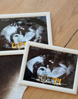 wunderschöner bilderrahmen mit der patenfrage in d schrift und grossem ultraschallbidl