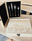 Kinderbesteck-Set mit Bauernhof Tieren