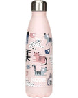 Rosa Koor Trinkflasche Gatti 500ml personalisierbar mit Namen für Kinder als Geschenk zur Einschulung