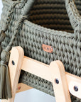 2 in 1 Babywiege & Beistellbett Olive
