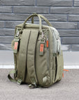 Wickelrucksack Olive Polyester aus recyceltem PET