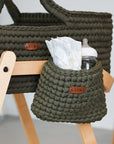 2 in 1 Babywiege & Beistellbett Olive