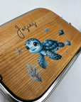 Schulstart Set Schildkröte personalisiert mit Lunchbox, Trinkflasche & Schlüsselanhänger