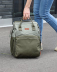 Wickelrucksack Olive Polyester aus recyceltem PET