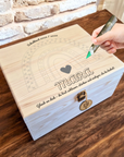 Ausmalbox Regenbogen - Geschenkbox befüllt