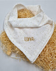baby-musselin-nuscheli-weiss-mit-goldpunkten-personalisierbar mit namen