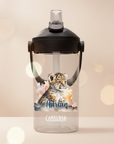 wunderschöne Trinkflasche mit tiger motiv und namen personalisiert