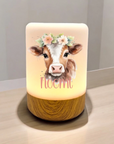 LEDTouch Nachtlicht Kuhkälbchen mit Blumenkranz