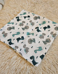 Nuschi aus Musselin Dinosaurier 60 x 60cm, personalisierbar