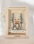 Sparkasse Holzbilderrahmen "Waldtiere"