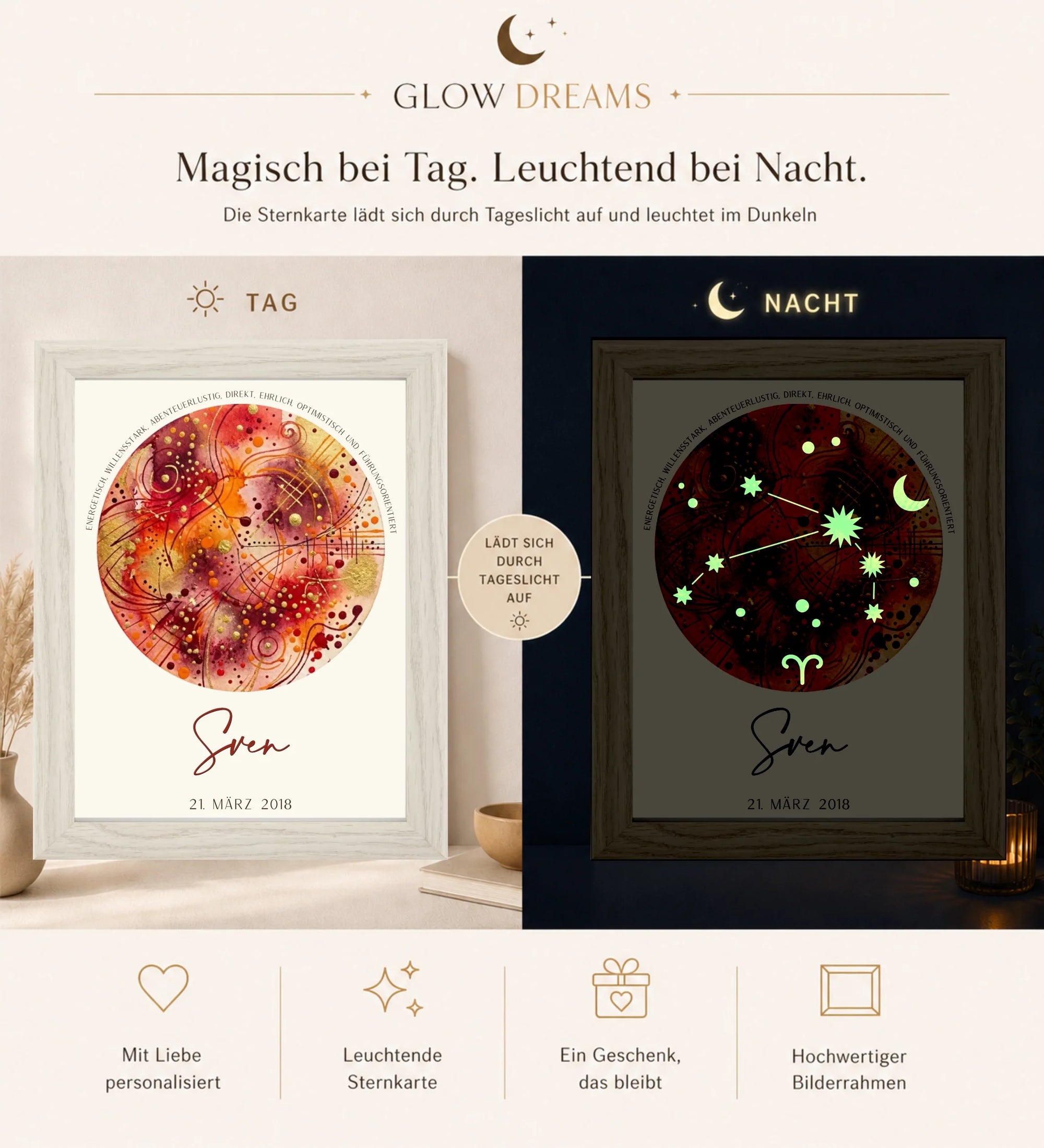 Glow Dreams Sternzeichen – mit Kraftfarbe