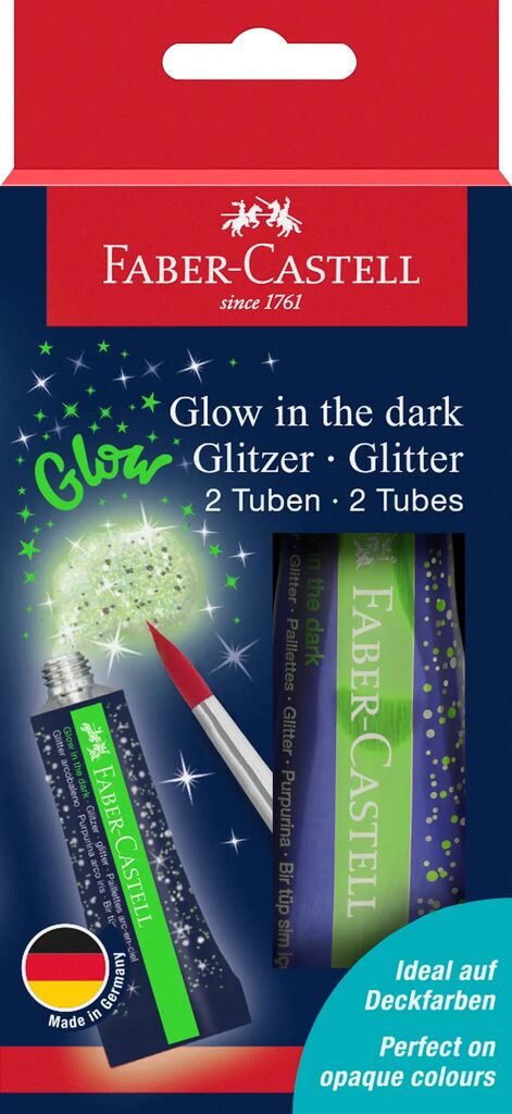 Faber-Castell Glitzer Glow in the dark 2x12ml