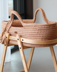 2 in 1 Babywiege & Beistellbett Mokka