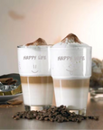 Personalisierte Latte Macchiato Gläser im 2er Set