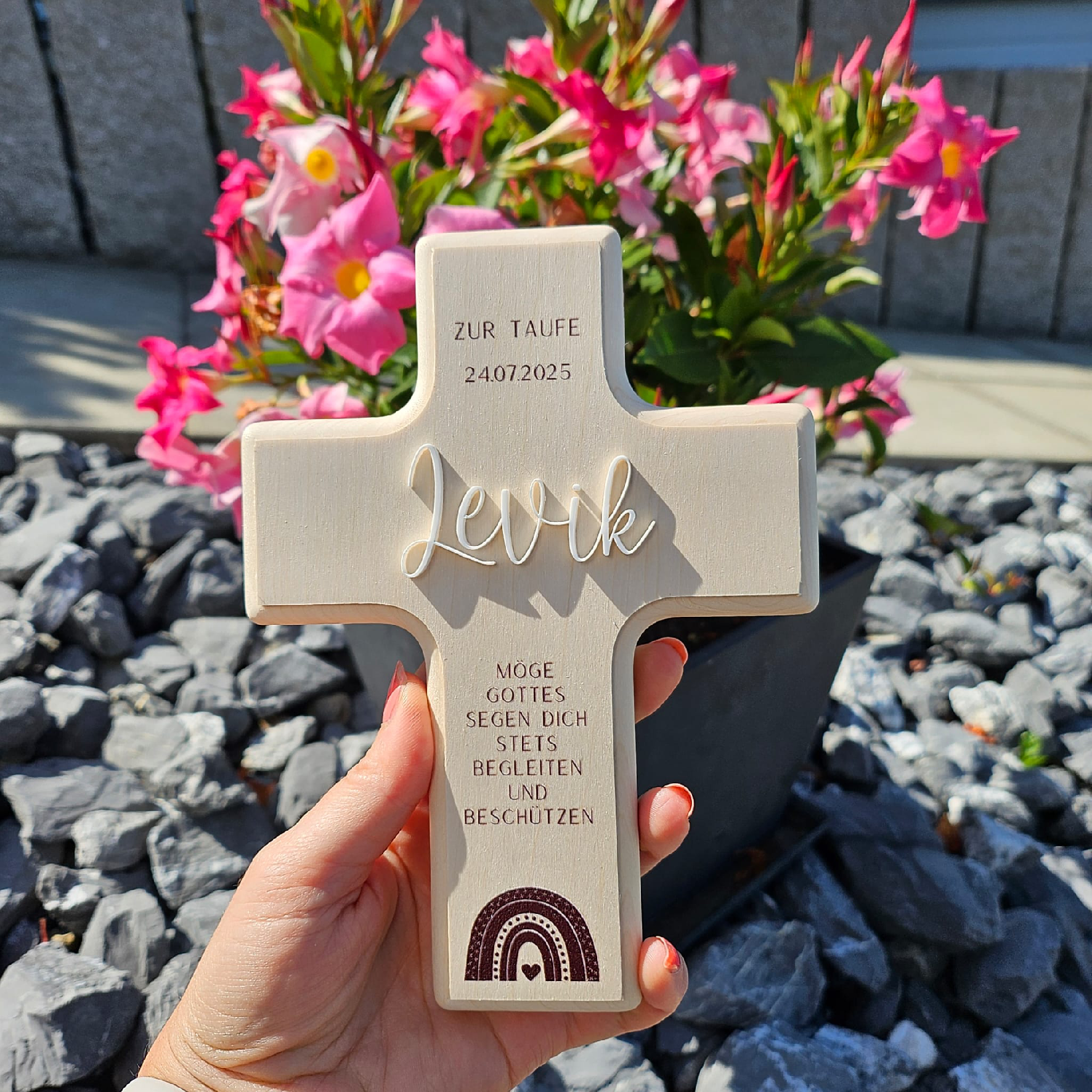 taufkreuz holz personalisiert