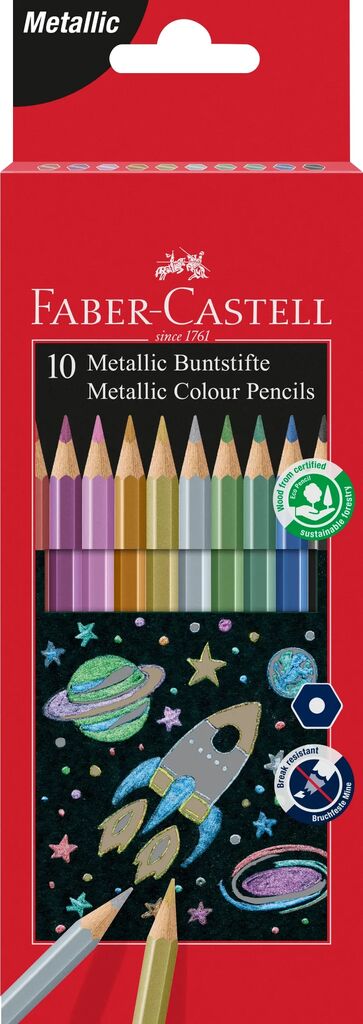 faber-castell metallic 10er etui