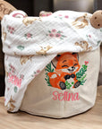 Baby Geschenkset "Fuchs Mädchen" personalisiert