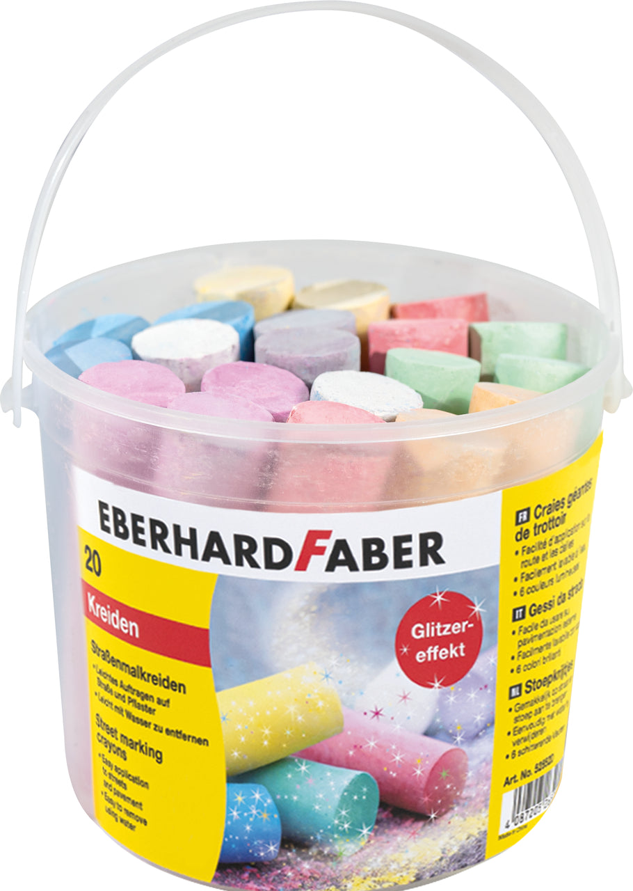 Eberhard-Faber Strassenmalkreide Glitzer 20er Eimer