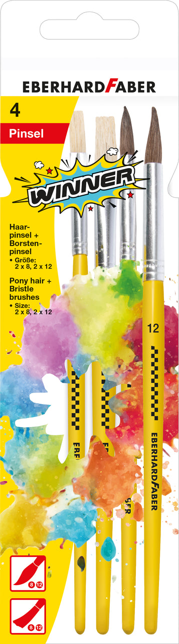 Eberhard-Faber Borsten- und Haarpinsel 4er Set