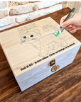 Ausmalbox Tiger - Geschenkbox befüllt