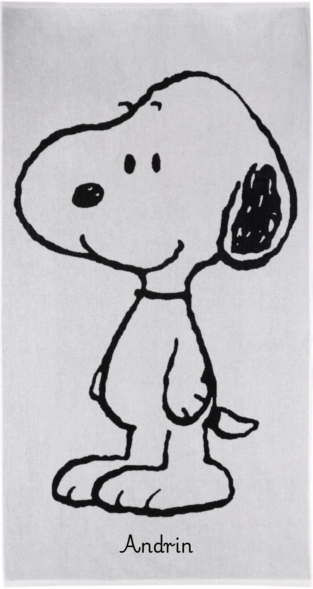Vossen Strandtuch Snoopy - 100cm x 180cm - personalisierbar mit Stick