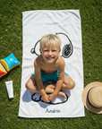 Vossen Strandtuch Snoopy - 100cm x 180cm - personalisierbar mit Stick