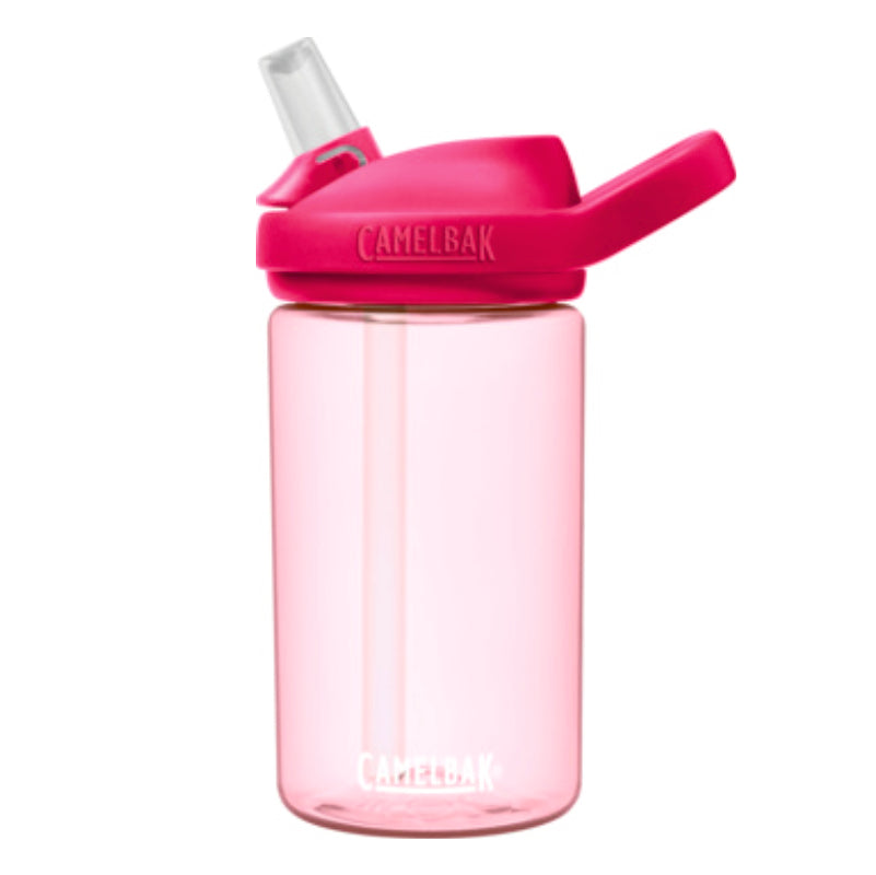 Camelbak Kinder Trinkflasche Pink mit durchsichtigem Strohhalm und pinkem Verschluss und Griff