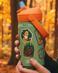 Schöne Camelbak Thermosflasche in Camping style perfekt für kleine Waldliebhaber personalisierbar mit namen
