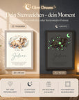 sternzeichen widder bilderrahmen glow effekt tag nacht vergleich leuchtet im dunkeln personalisiert kinderzimmer