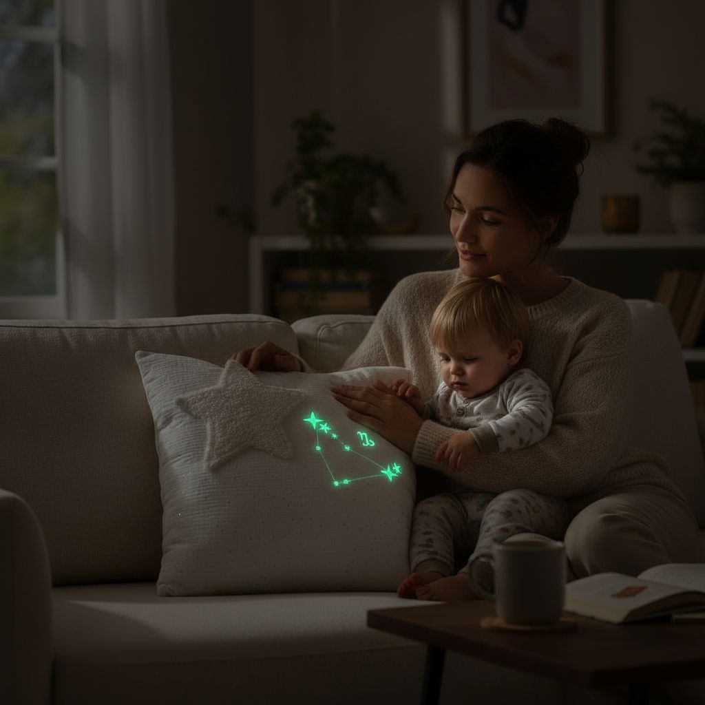 glow edition kissen bestickt mit glow sternzeichen sternenbild