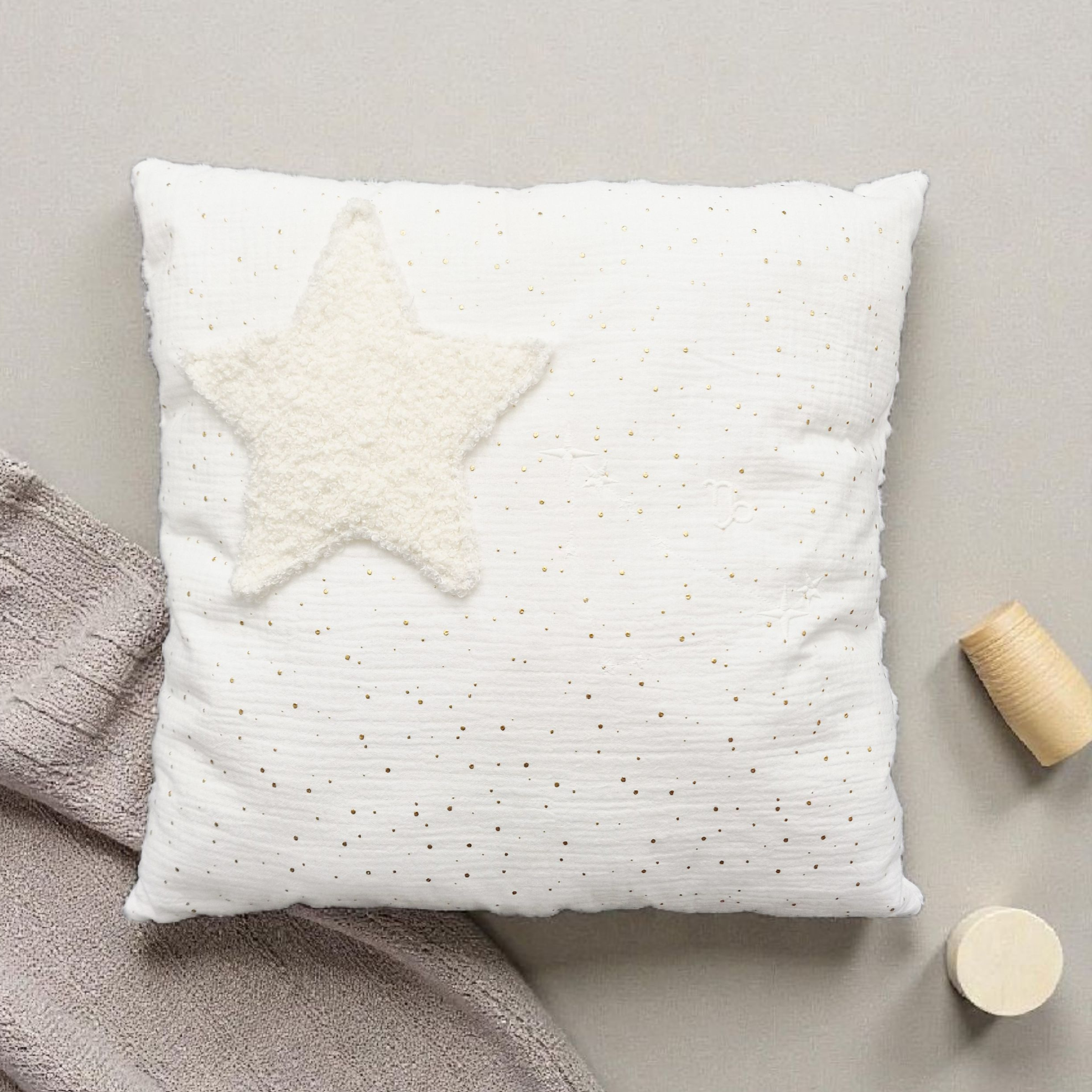 glow edition kissen weiss mit grossem wunschstern