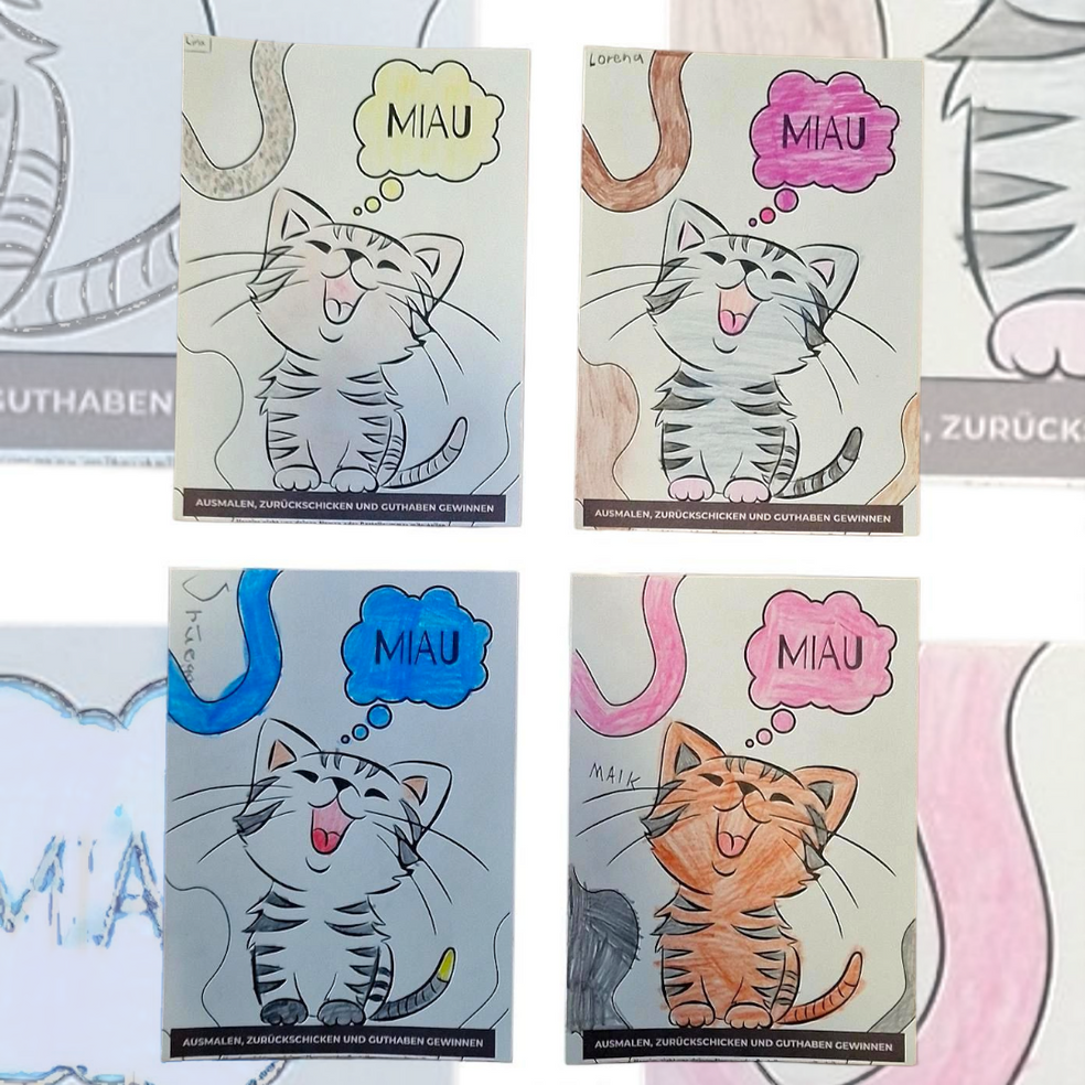 ausmalbider creativ community katzen