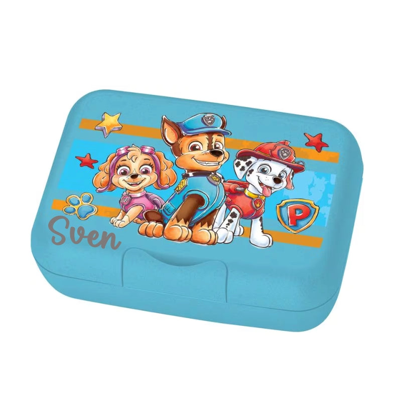 Kinder Znünibox Paw Patrol Candy L von Koziol in Blau mit Clipverschluss und personalisation