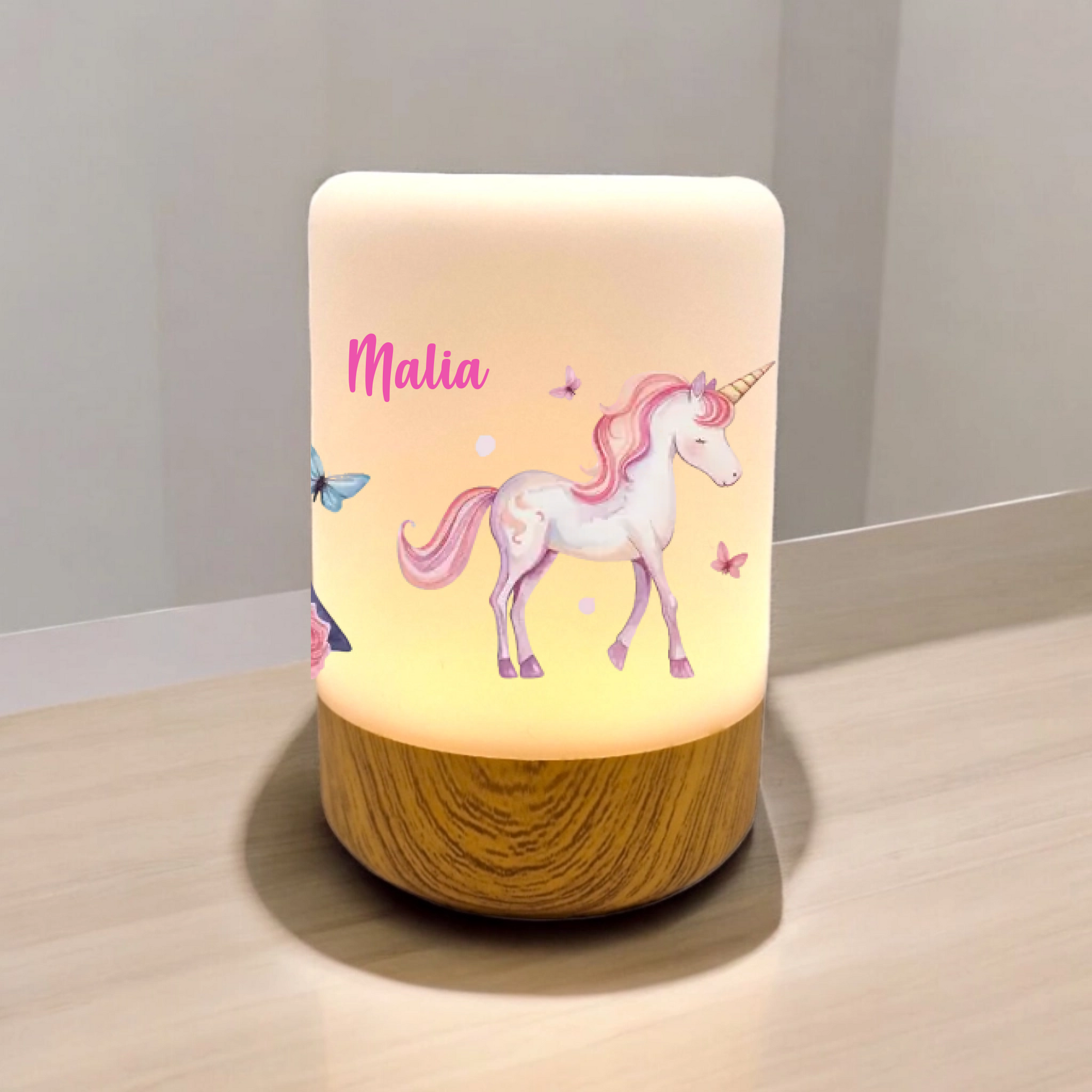 wunderschönes Einhorn Nachtlicht für Mädchen personalisiert mit Namen